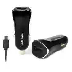 Автомобільний зарядний пристрій Beline CC19 1xUSB 1A with micro USB Cable 1m Black (5900168331181)