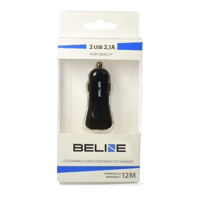 Автомобильное зарядное устройство Beline CC10 Dual Charger USB 2.1A Black (5900168331228)
