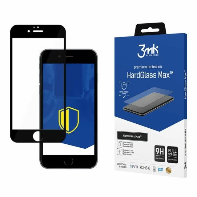 Защитное стекло 3mk HardGlass Max для iPhone 6 Plus Black (5901571169873)