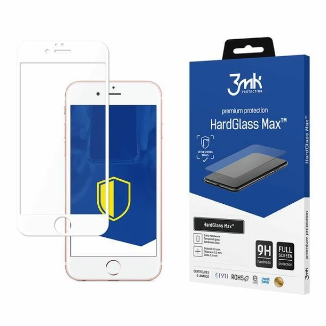 Защитное стекло 3mk HardGlass Max для iPhone 6 Plus White (5901571169880)