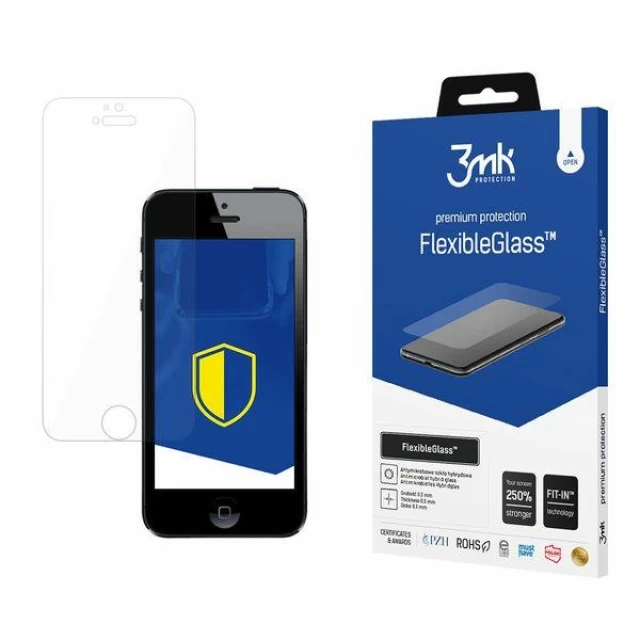 Защитное стекло 3mk FlexibleGlass для iPhone 5/5S/SE Transparent (5901571170770)