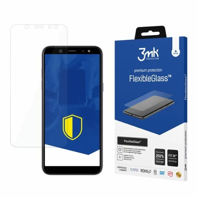 Защитное стекло 3mk FlexibleGlass для Samsung Galaxy A6 2018 Transparent (5903108020954)
