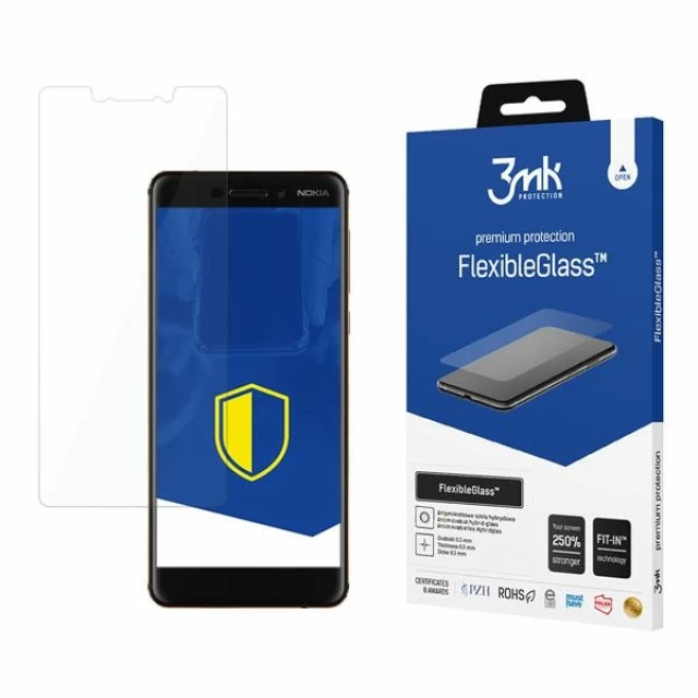 Защитное стекло 3mk FlexibleGlass для Nokia 6.1 (2018) (5903108032797)