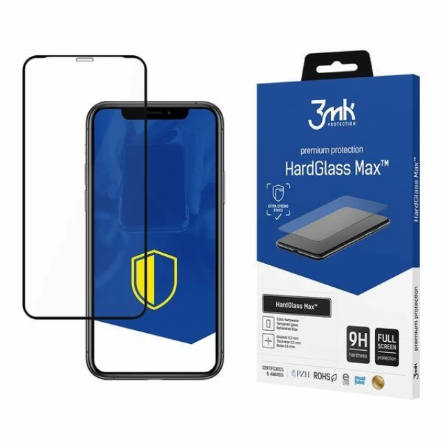 Защитное стекло 3mk HardGlass Max для iPhone XR Black (5903108036832)