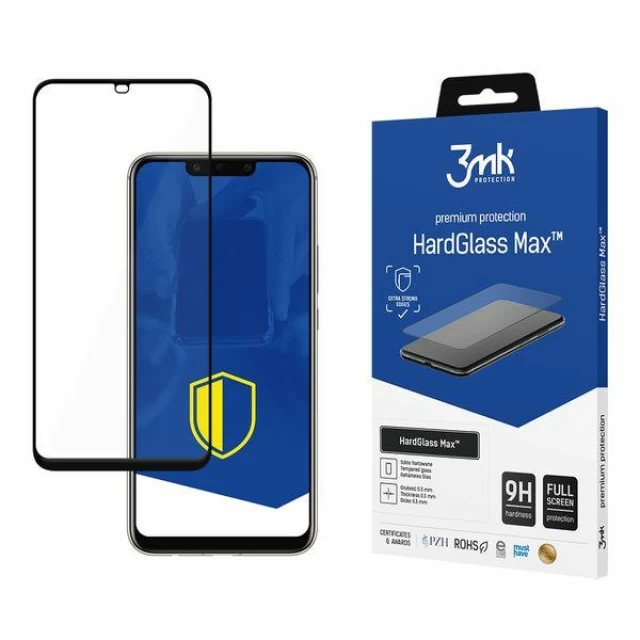 Захисне скло 3mk HardGlass Max для Huawei Mate 20 Lite Black (5903108048873)
