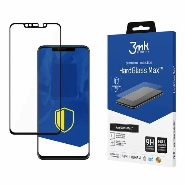 Захисне скло 3mk HardGlass Max для Huawei Mate 20 Pro Black (5903108055666)