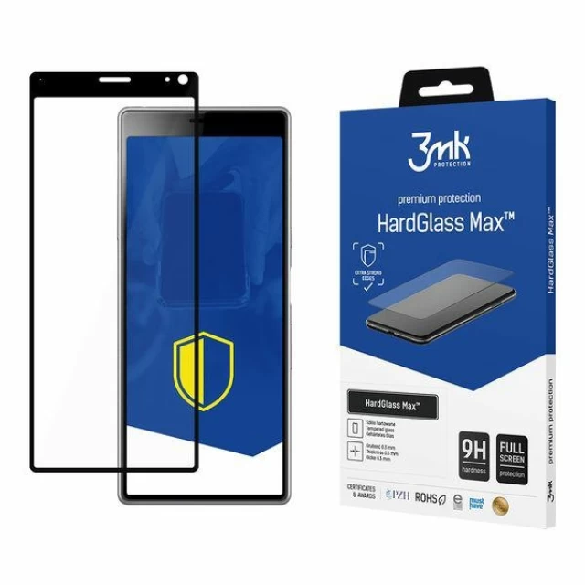 Захисне скло 3mk HardGlass Max для Sony Xperia 10 Black (5903108073486)