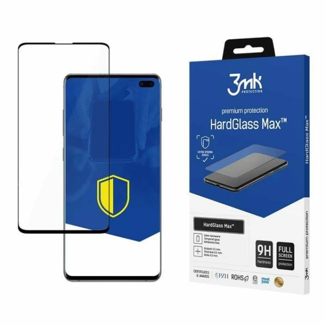 Защитное стекло 3mk HardGlass Max для Samsung Galaxy S10 Plus Black (5903108081382)