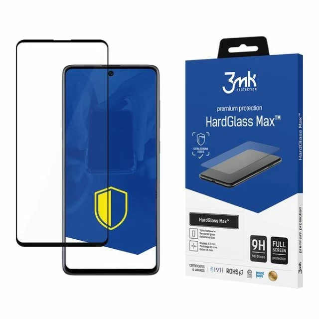 Защитное стекло 3mk HardGlass Max для Samsung Galaxy A71 5G Black (5903108227094)
