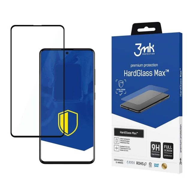 Захисне скло 3mk HardGlass Max для Samsung Galaxy A51 5G/A51 Black (5903108227100)