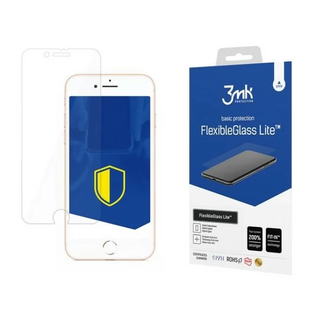Захисне скло 3mk FlexibleGlass Lite для iPhone SE 2022 | 2020 Transparent (5903108250511)