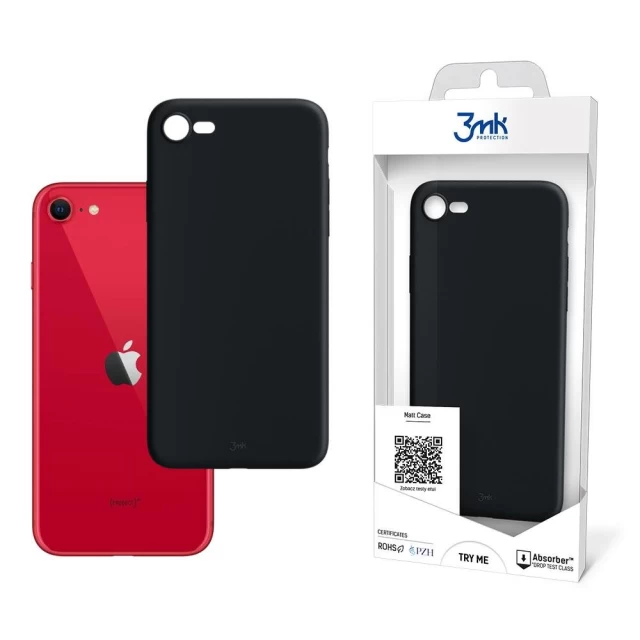 Чохол 3mk Matt Case для iPhone SE 2022 | 2020 Black (3mk Matt Case(14)-0)