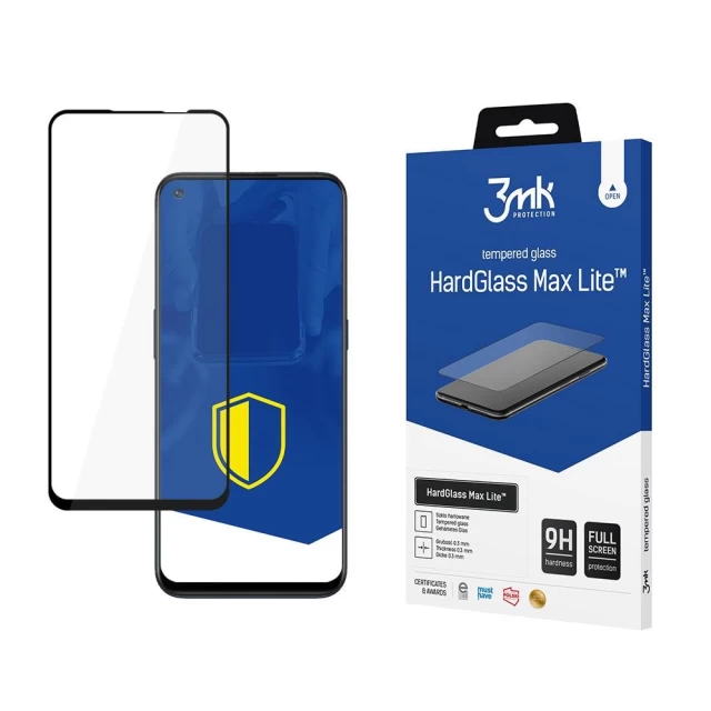 Захисне скло 3mk HardGlass Max Lite для OnePlus Nord N100 Black (5903108335317)