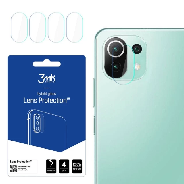 Защитное стекло для камеры 3mk Lens Protection (4 PCS) для Xiaomi Mi 11 Lite 4G | 5G | 11 Lite 5G NE (5903108360517)