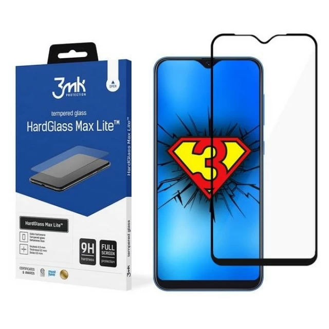 Защитное стекло 3mk HardGlass Max Lite для Samsung Galaxy M02 Black (5903108367431)