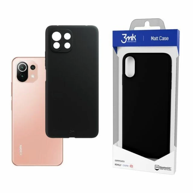 Чехол 3mk Matt Case для Xiaomi Mi 11 Lite 5G Black (5903108386548)
