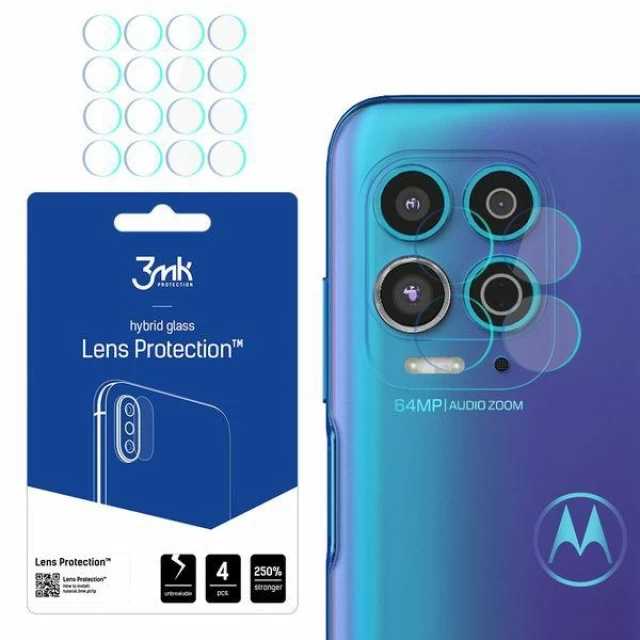 Захисне скло для камери 3mk Lens Protection для Motorola Moto G100 5G Transparent (4 Pack) (5903108386852)