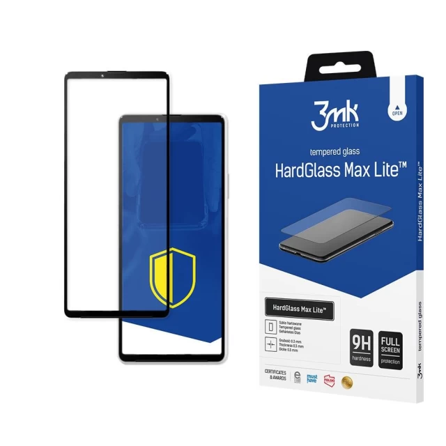 Захисне скло 3mk HardGlass Max Lite для Sony Xperia 10 III Black (5903108399036)