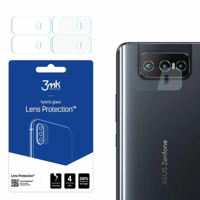Защитное стекло для камеры 3mk Lens Protect (4 PCS) для Asus Zenfone 8 Flip 5G (5903108400466)