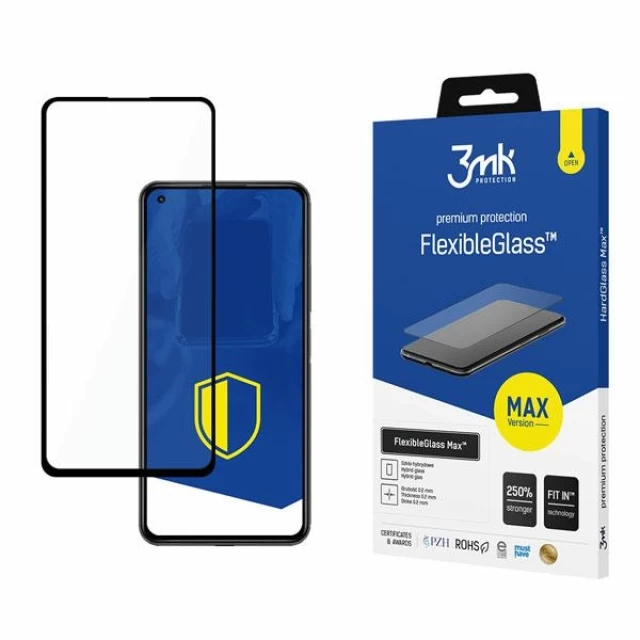 Защитное стекло 3mk FlexibleGlass Max для Xiaomi Mi 11 Lite 4G/5G Black (5903108403078)
