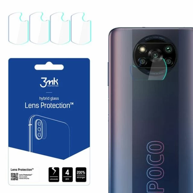 Защитное стекло для камеры 3mk Lens Protection (4 PCS) для Xiaomi Poco X3 Pro (5903108405676)