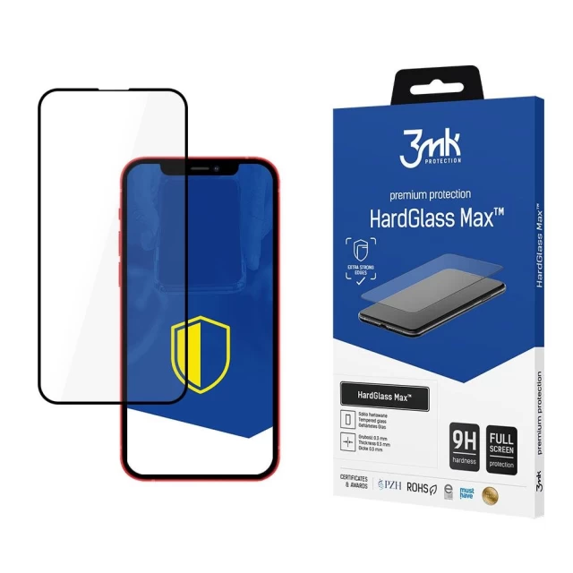 Защитное стекло 3mk HardGlass Max для iPhone 13 Pro Max Black (5903108408486)