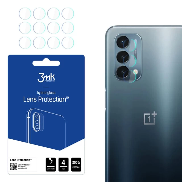 Захисне скло для камери 3mk Lens Protection (4 PCS) для OnePlus Nord N200 5G (5903108412438)