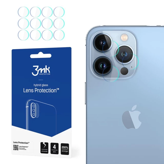 Защитное стекло 3mk для камеры iPhone 13 Pro Lens Protection (4 pack) (3mk Lens Protect(580))