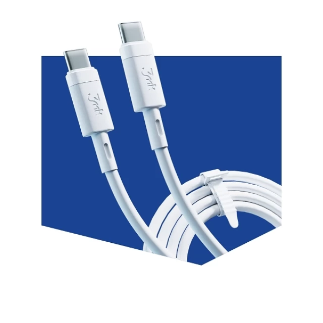 Кабель 3mk HyperSilicone USB-C to USB-C 60W 1m White (3M003278-0)