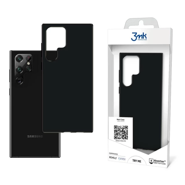Чехол 3mk Matt Case для Samsung Galaxy S22 Ultra (S908) Black (5903108445085)