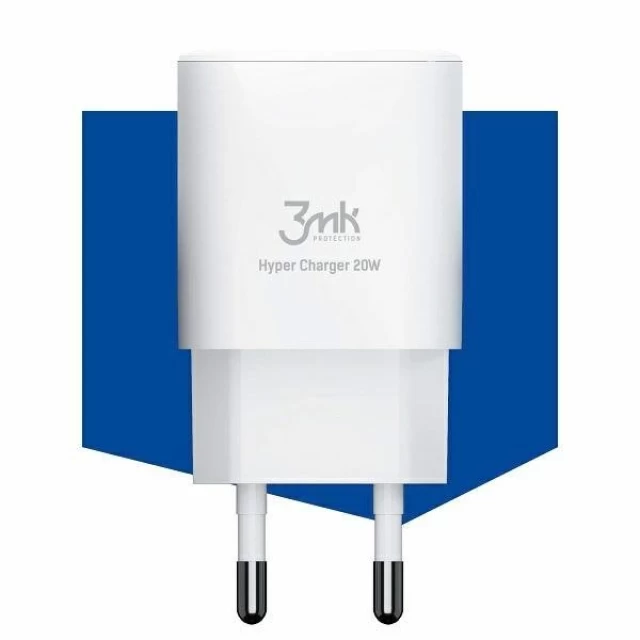 Мережевий зарядний пристрій 3mk Hyper Charger 20W USB-C | USB-A White (3M003276-0)