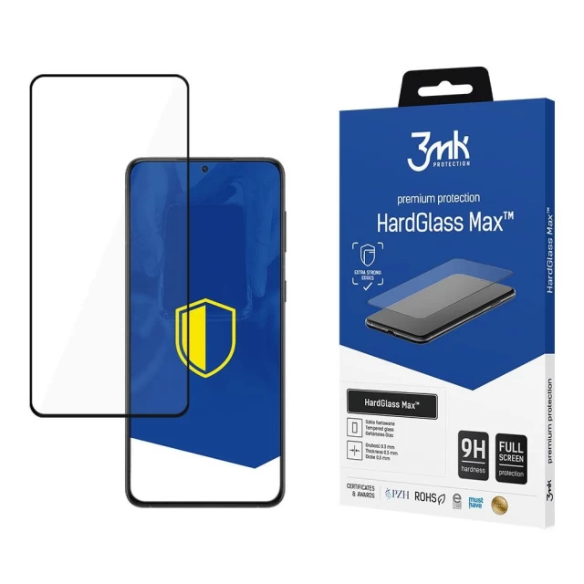 Защитное стекло 3mk HardGlass Max для Samsung Galaxy S22 Black (5903108452915)