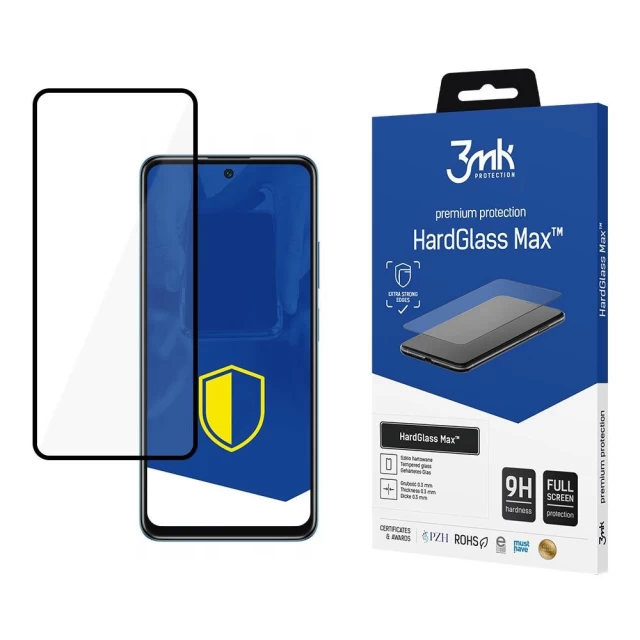 Защитное стекло 3mk HardGlass Max для Xiaomi Poco M4 Pro 5G Black (5903108455763)