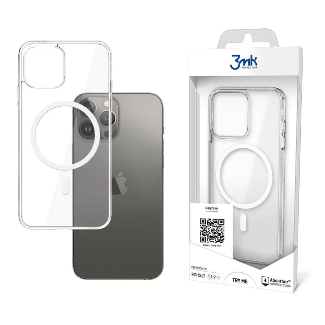 Чохол 3mk Mag Case для iPhone 13 Pro Max Transparent with MagSafe (5903108458306)
