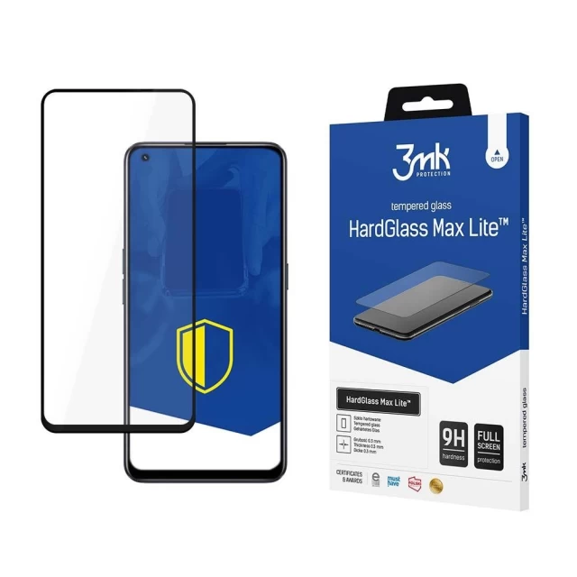 Захисне скло 3mk Hard Glass Max Lite для Realme 9 Pro Black (5903108460774)
