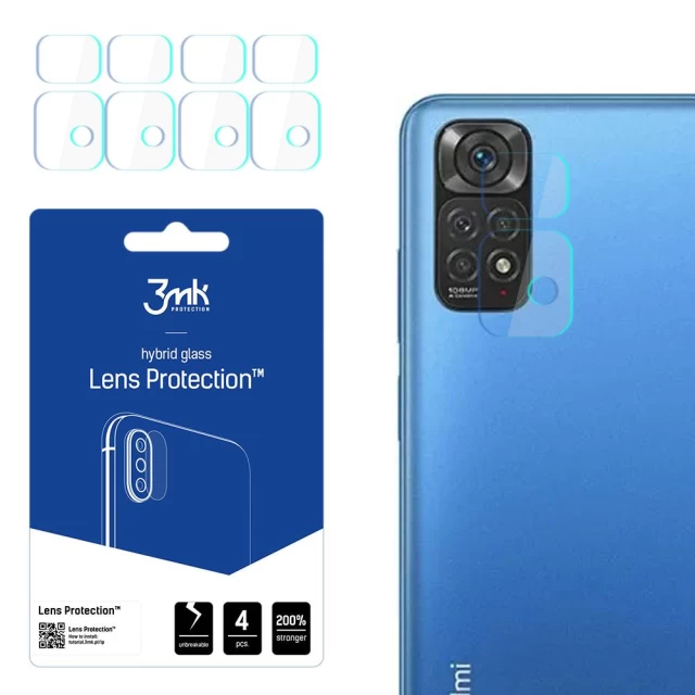 Защитное стекло для камеры 3mk Lens Protection (4 PCS) для Xiaomi Redmi Note 11S 4G (5903108462891)