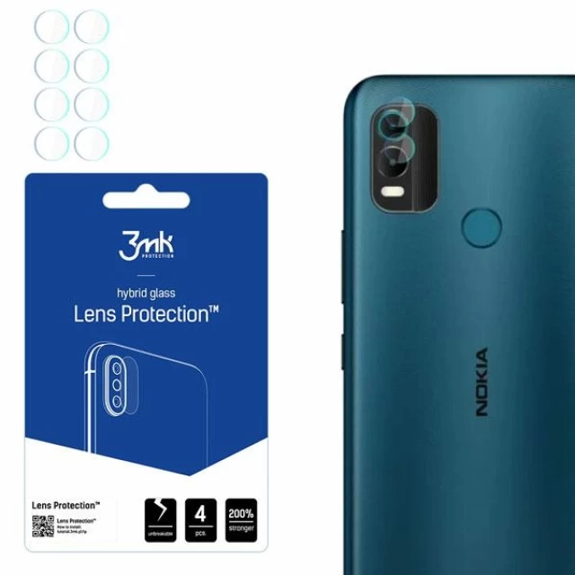 Захисне скло 3mk Lens Protection для камери Nokia C21 Plus Transparent (4 Pack) (5903108463898)