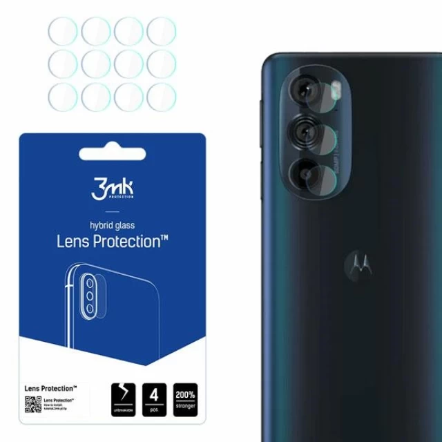 Захисне скло для камери 3mk Lens Protection для Motorola Edge 30 Pro Transparent (4 Pack) (3M003446-0)