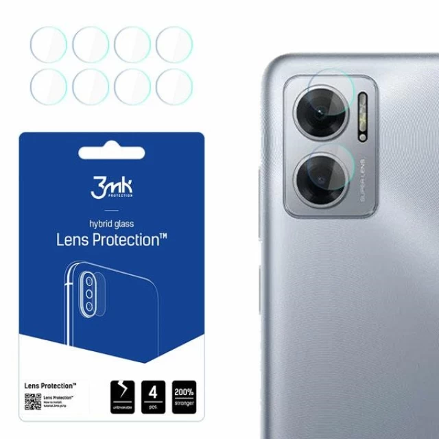 Защитное стекло для камеры 3mk Lens Protect для Xiaomi Redmi Note 11E 5G Transparent (4 Pack) (5903108467230)