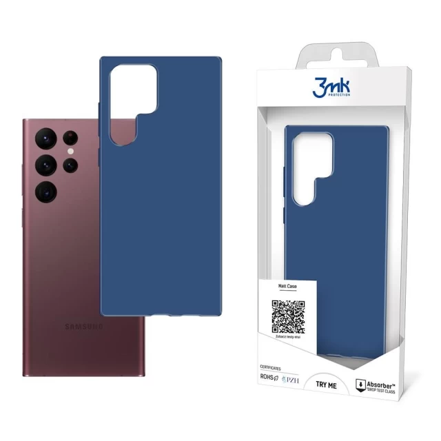 Чохол 3mk Matt Case для Samsung Galaxy S22 Ultra Blueberry (5903108468336)