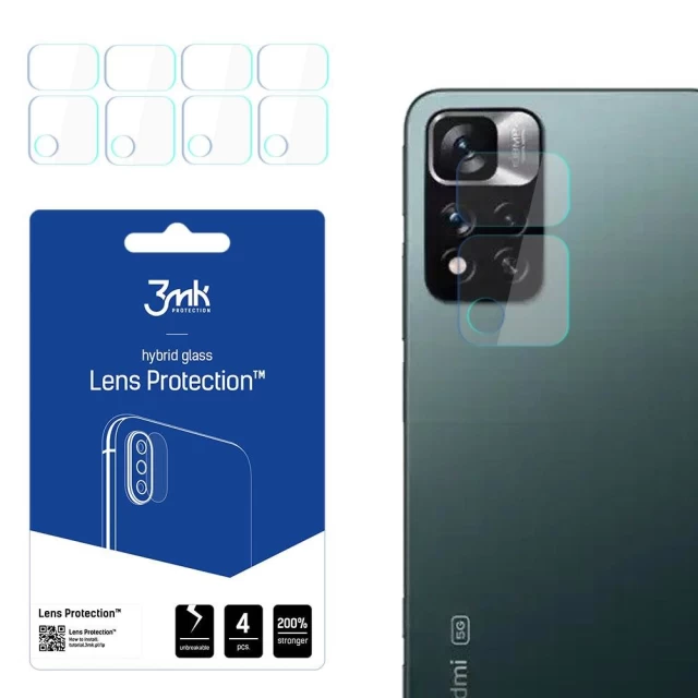 Защитное стекло для камеры 3mk Lens Protection (4 PCS) для Xiaomi Redmi Note 11 Pro Plus 5G (5903108469548)