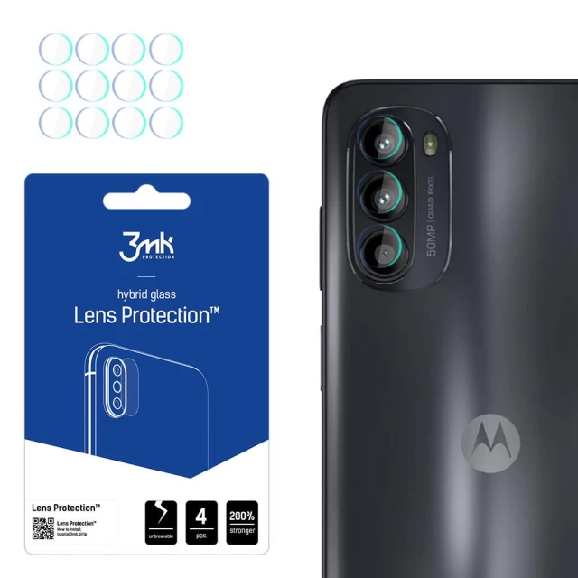 Защитное стекло для камеры 3mk Lens Protection (4 PCS) для Motorola Moto G52 (5903108472777)