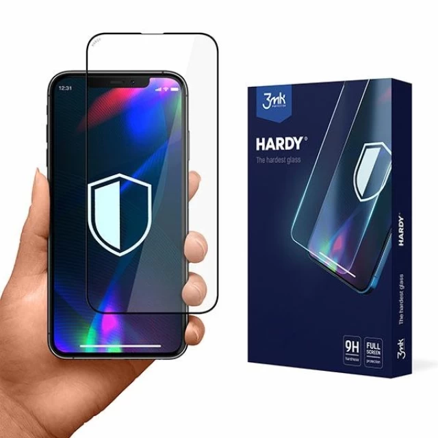 Защитное стекло 3mk Hardy для iPhone 13 | 13 Pro Black (5903108473729)