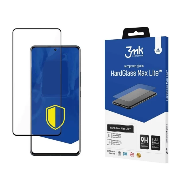 Защитное стекло 3mk HardGlass Max Lite для Xiaomi 12 Pro Black (5903108475655)