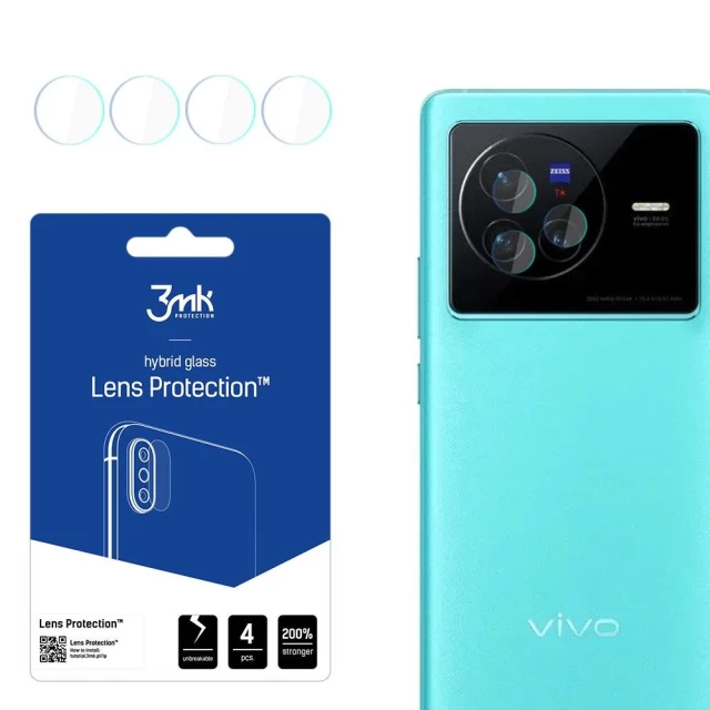 Захисне скло для камери 3mk Lens Protection (4 PCS) для Vivo X80 (5903108477055)