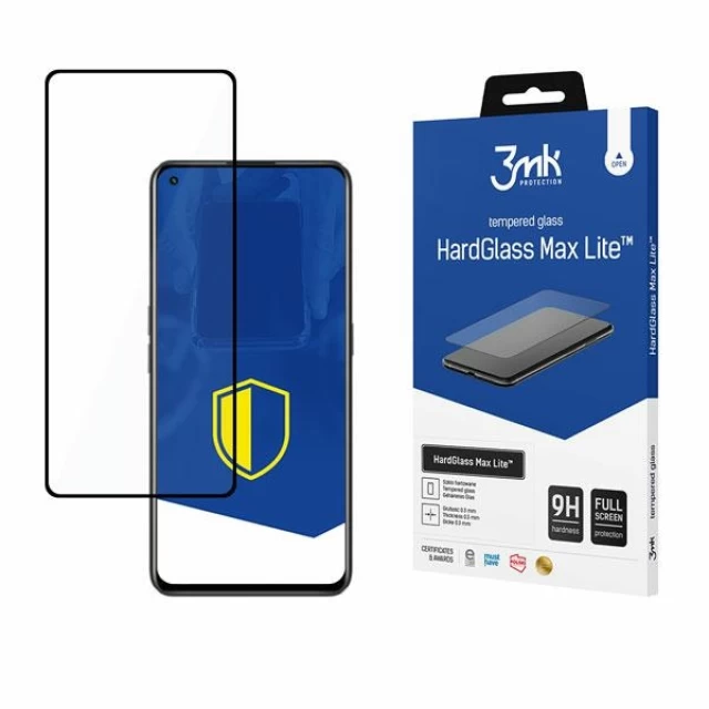 Защитное стекло 3mk HardGlass Max Lite для Realme GT Neo 3T Black (5903108485869)
