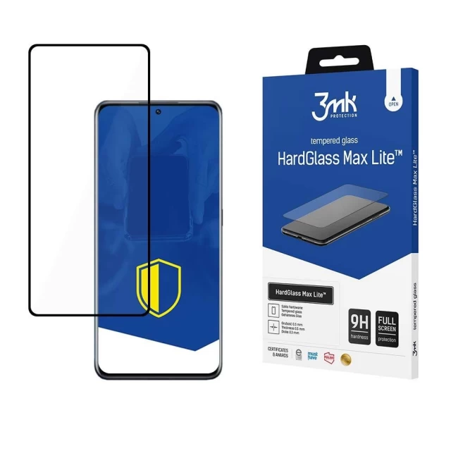 Защитное стекло 3mk HardGlass Max Lite для Xiaomi 12X Black (5903108486064)