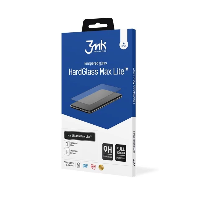 Захисне скло 3mk HardGlass Max Lite для iPhone 14 Pro Black (5903108486743)