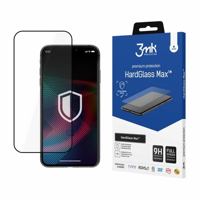 Защитное стекло 3mk HardGlass Max для iPhone 14 Pro Max Black (5903108488945)