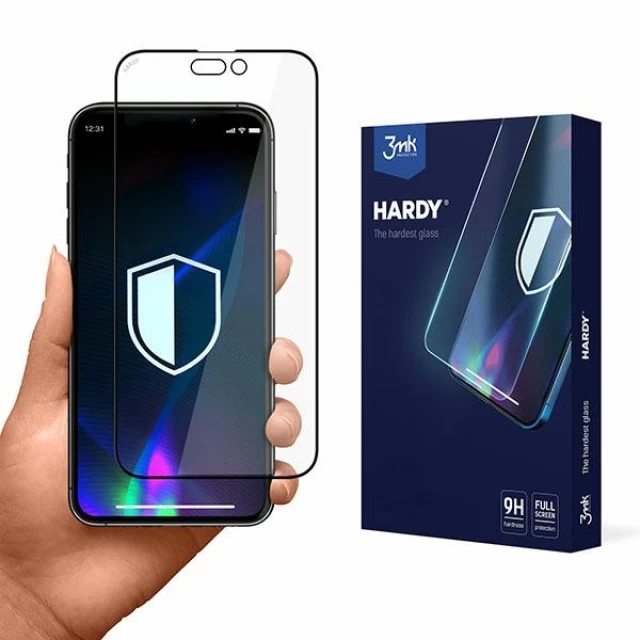 Защитное стекло 3mk Hardy для iPhone 14 Pro Max Black (5903108490320)